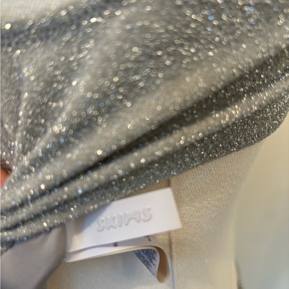 SKIMS Glittering Silver Bathing Suit - Picture 4 of 5